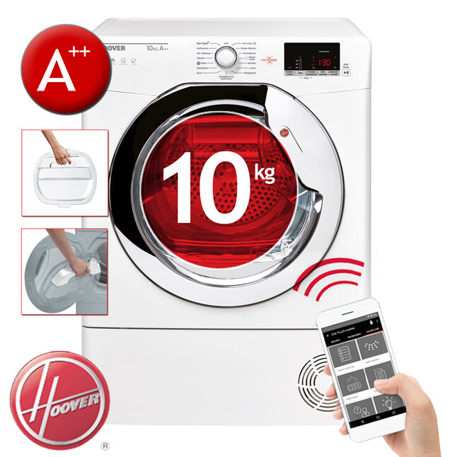 Hoover Wäschetrockner 10kg Wärmepumpentrockner  A++ GDX H10A2DCEX-84 NFC