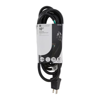 New UtiliTech 10 Ft Foot Workshop Replacement Cord 14 Guage 15 Amp #0018562 Saw