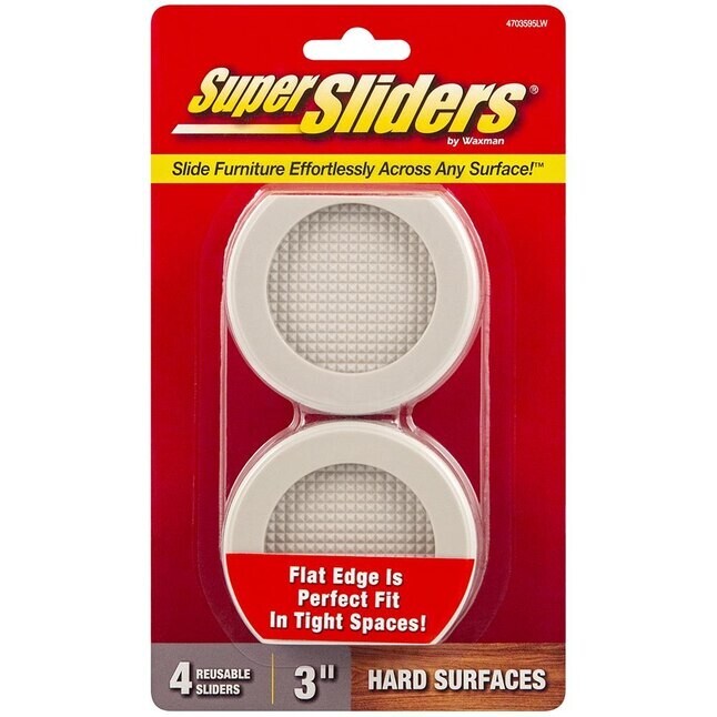 Super Sliders By Waxman 4 Heavy Duty Cupped Reuse Sliders