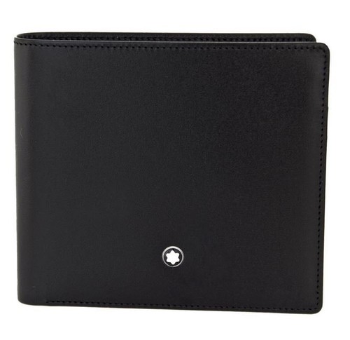 Pre-owned Montblanc Meisterstück Wallet 4cc Flap Coin Case Black Leather Authentic 7164