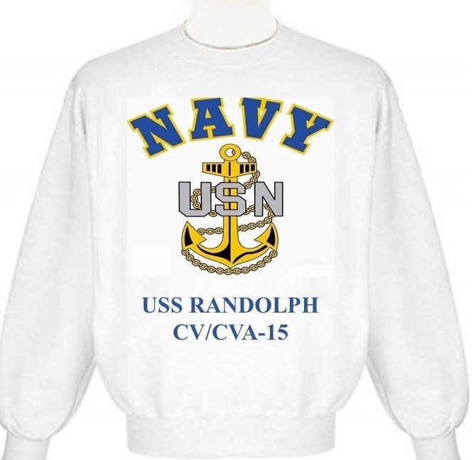 USS COWPENS CVL-25* AIRCRAFT CARRIER NAVY ANCHOR EMBLEM SWEATSHIRT