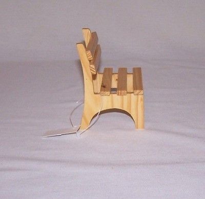 MINIATURE WOODEN CHAIR DESIGNED FOR SHELF SITTERS BY RUSS