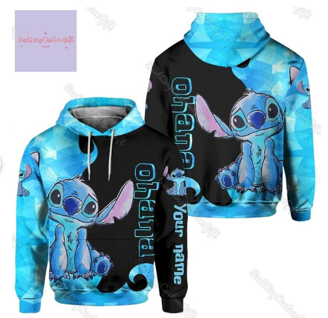 Custom Disney Stitch 3D HOODIE HALLOWEEN GIFT CHRISTMAS GIFT BEST PRICE US SIZE
