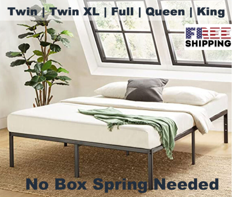 Metal Platform Heavy Duty Steel Twin Full Queen King