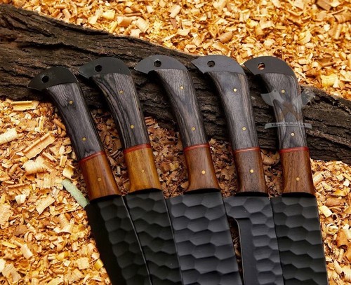 CUSTOM HANDMADE FORGED CARBON STEEL CHEF KNIFE KITCHEN KNIVES CHEF SET X159