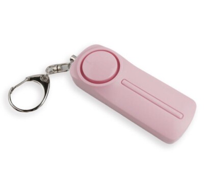 LOUD Personal Alarm Keychain With LED Light Defense New Ring Alarm Security Pink
