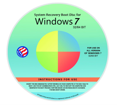 Dvd for Windows 7 All Versions 32/64 Bit. Recover, Restore, Repair Boot Disc