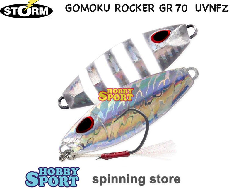 SLOW PITCH ROCKER CAST JIG 70 GR  COL.UVNFZ 6,5 Cm METAL JIG GOMOKU ROCKER STORM