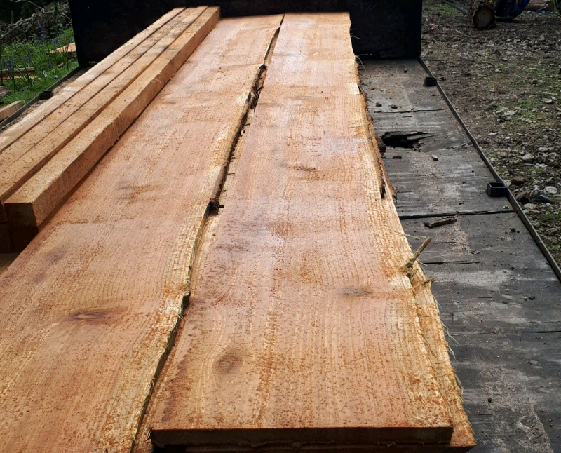 timber, cladding, waney edge, garden sleepers, air dry Douglas for,etc