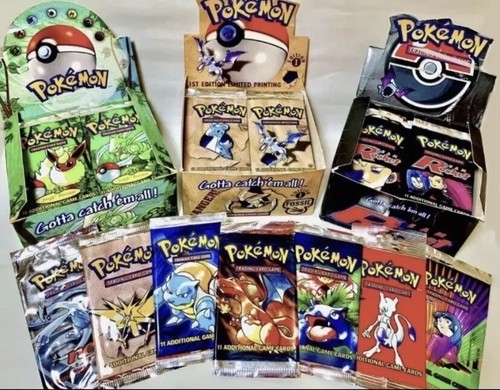 x10 Pokemon Factory Sealed Booster Packs Premium Card Lot Modern/Vintage Sets