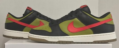 NIKE DUNK LOW BY YOU ID OLIVE GREEN WHITE RED BLACK SZ 12 (#54
