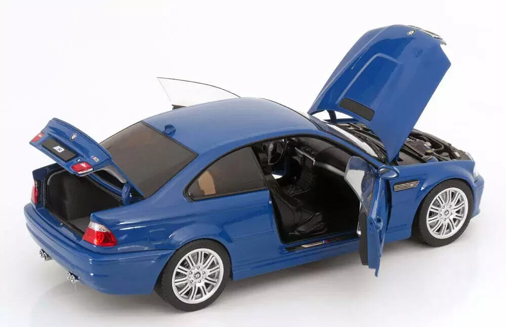 1/18 BMW M3 (E46) 2000 Blue Metallic LHD Diecast Model Car