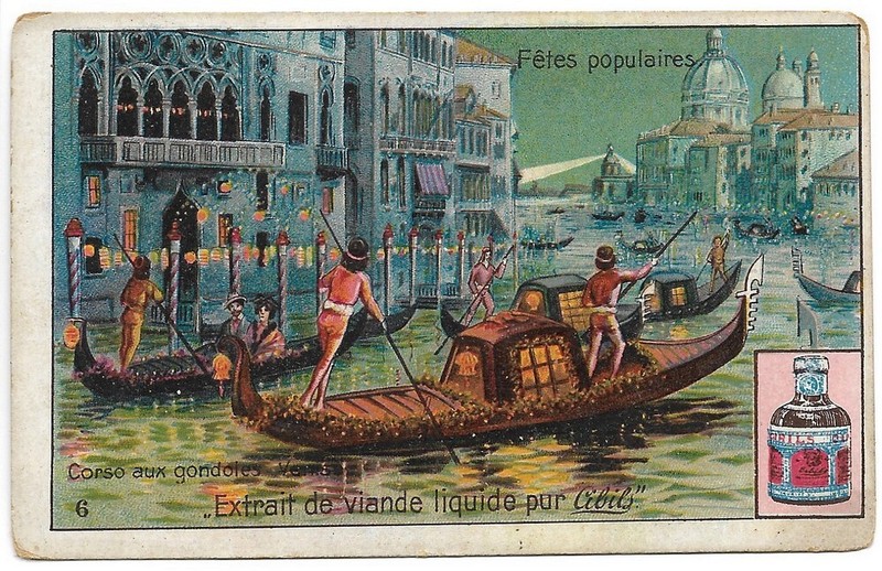 Venise - Gondoles - FÃªTes Populaires - Chromo Cibils - Trade Card