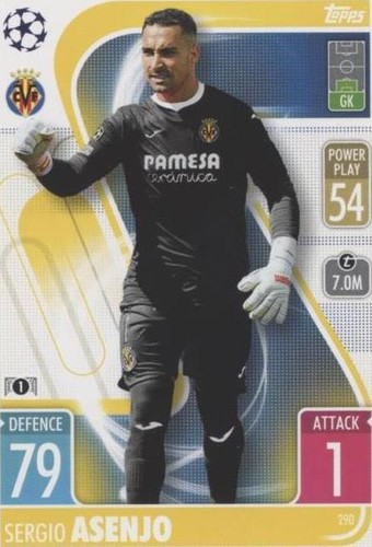 2021-22 Topps Match Attax UCL Sergio Asenjo #290