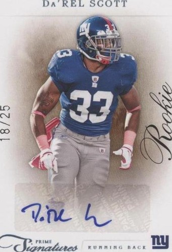 2011 Panini Prime Signatures Da'Rel Scott #188