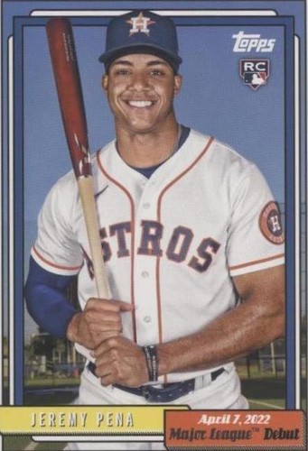 Jeremy Pena 2x 2022 Panini Recon Rookie + Topps Archives Jeremy Pena 2x 2022 Panini Recon Rookie + Topps Archives