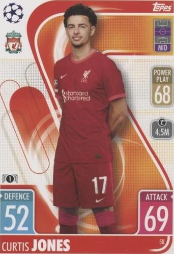 2021-22 Topps Match Attax UCL Curtis Jones #58