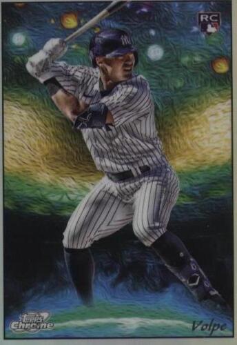 2023 Topps Chrome Prism Parallel Anthony Volpe (#4) Yankees 2023 Topps Chrome Prism Parallel Anthony Volpe (#4) Yankees