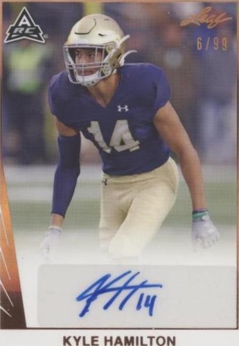 2021 Leaf Memories Kyle Hamilton #BA-KH2