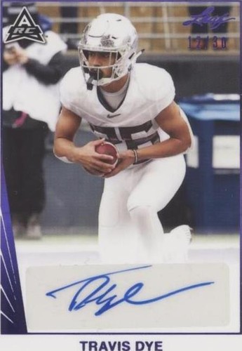 2021 Leaf Memories Travis Dye #BA-TD2