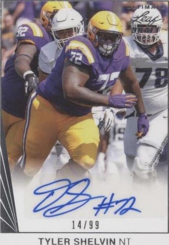 2021 Leaf Ultimate Draft Tyler Shelvin #BA-TS2