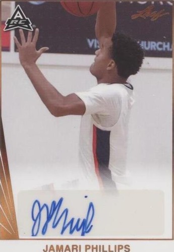 2021-22 Leaf Memories - Jamari Phillips #BA-JP2