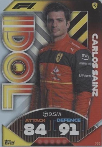 PSA 8 - /50 Gold - Carlos Sainz #6 - 2020 Topps Chrome F1 - Track
