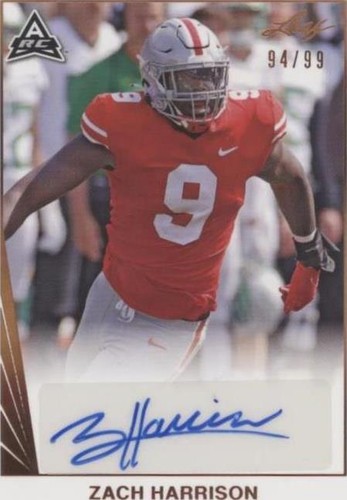 2021 Leaf Memories Zach Harrison #BA-ZH1