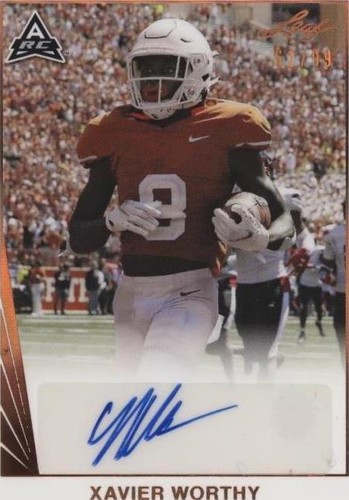 2021 Leaf Memories Xavier Worthy #BA-XW1