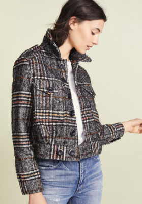 Free people slouchy eisenhower plaid best sale jacket
