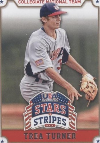 2013 Panani Trea Turner Stars & Stripes Bat Relic Philadelphia 