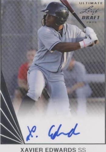 2018 Leaf Ultimate Draft - Xavier Edwards #BA-XE1