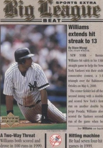 2001 Upper Deck - Bernie Williams #BB18