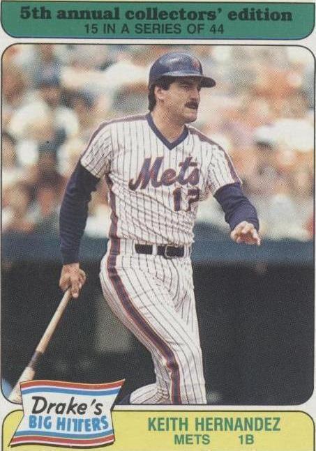 1985 年 Topps Drake's Big Hitters/Super Pitchers - Keith Hernandez #15