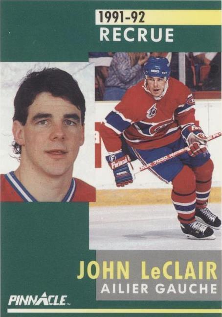 Pinnacle French 1991-92 - John LeClair #322