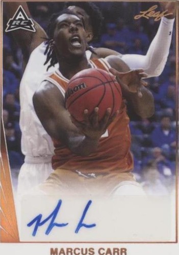 2021-22 Leaf Memories - Marcus Carr #BA-MC1