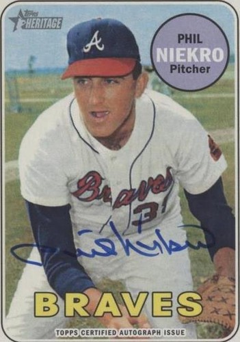 2018 Topps Heritage High Number - Phil Niekro #ROA-PN