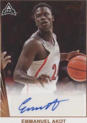 2021-22 Leaf Memories - Emmanuel Akot #BA-EA1