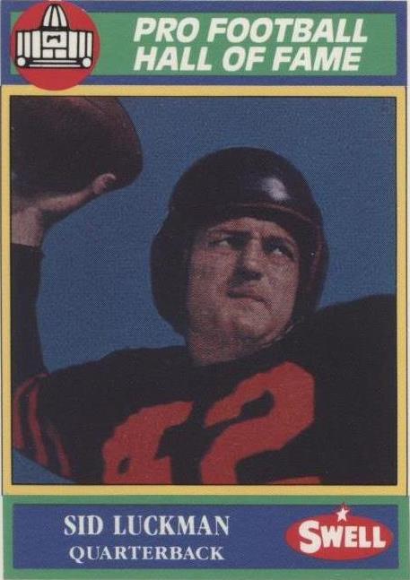 1990 Swell Pro Football Hall of Fame Sid Luckman #27