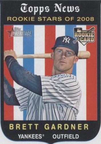 2008 Topps Heritage High Number - Brett Gardner #654