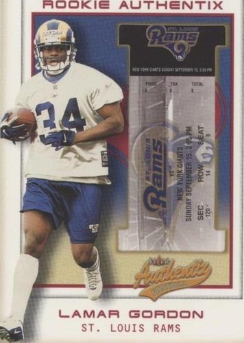 2002 Fleer Authentix Lamar Gordon #114