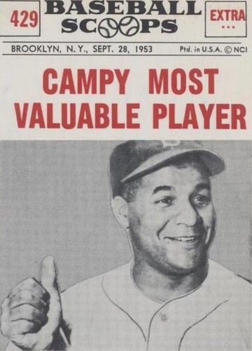 1961 Nu-Cards Baseball Scoops - Roy Campanella #429