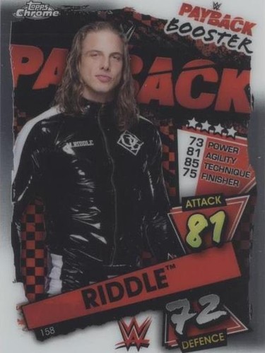 2021 Topps Chrome WWE Slam Attax - Matt Riddle #158