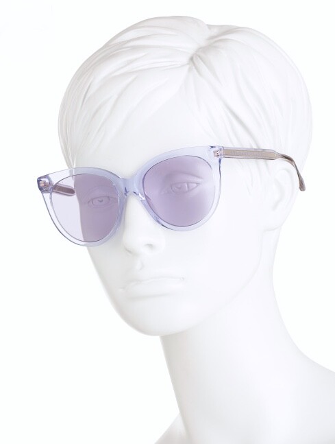 NEW GUCCI Purple Violet Transparent Frame W/Violet Lens Cat