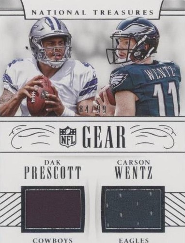 2016 Panini National Treasures Carson Wentz Dak Prescott #25