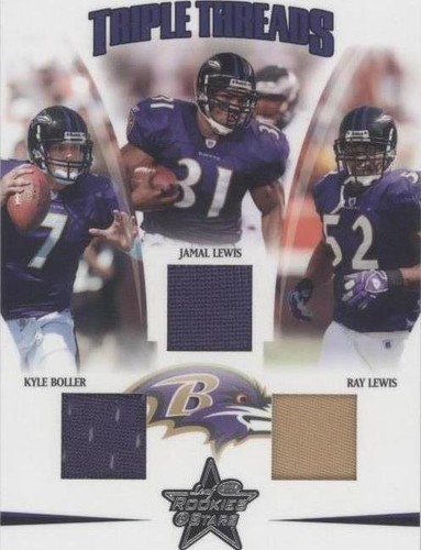 2005 Leaf Rookies & Stars Jamal Lewis Kyle Boller Ray Lewis #TT-25