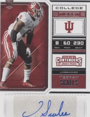 2018 Panini Contenders Draft Picks Tegray Scales #276