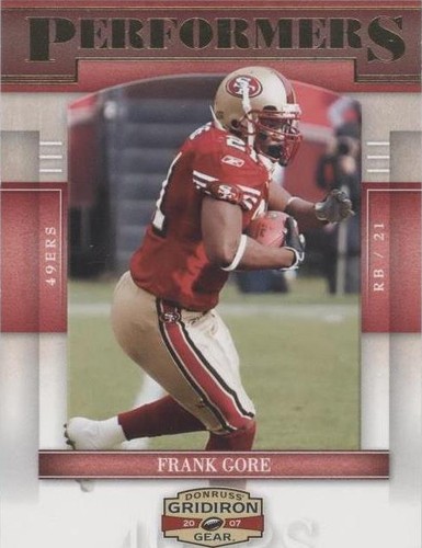 2007 Donruss Gridiron Gear Frank Gore #P-46