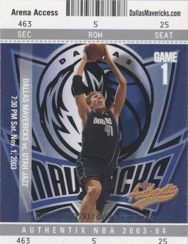 2003-04 Fleer Authentix - Dirk Nowitzki #52