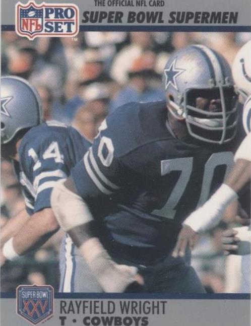1990 Pro Set Super Bowl XXV Silver Anniversary Rayfield Wright #61